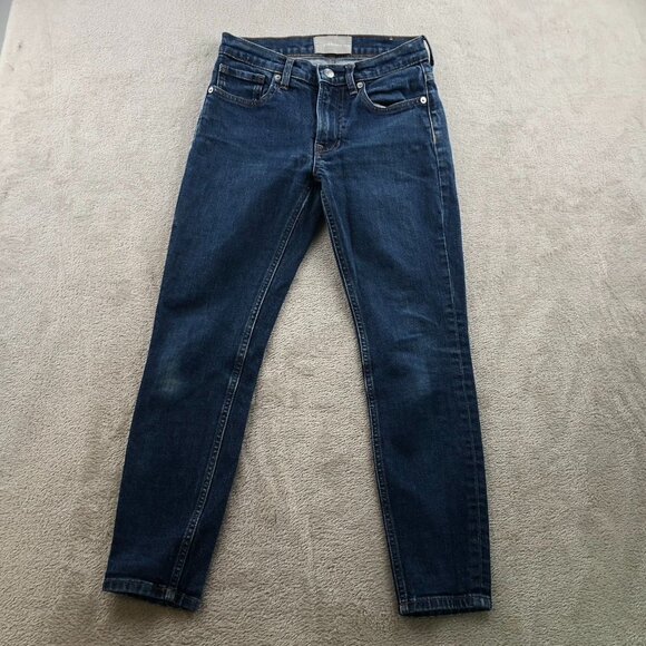 Everlane Womens Jeans Size 25 Skinny Mid Rise Ankle Blue Denim Casual Classic - Picture 15 of 16